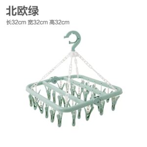 DRYING HANGER WITH 32 CLIPS